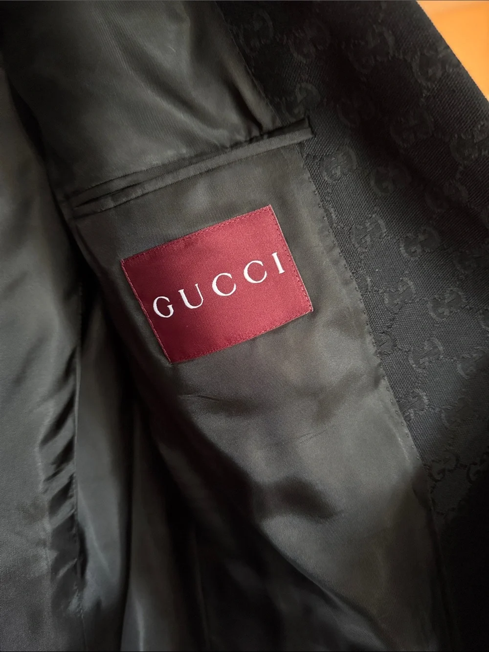 Gucci Black Tonal Monogram Men's Blazer
